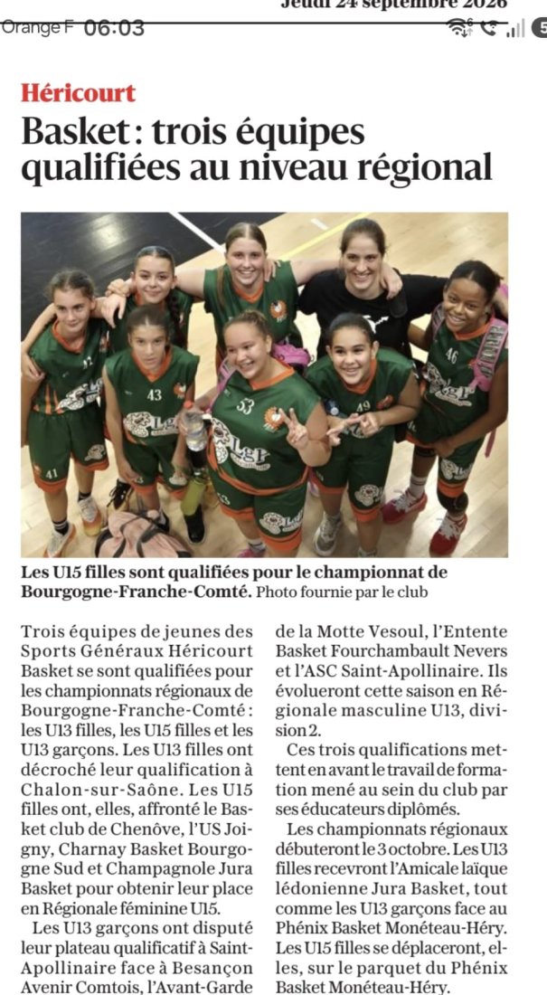 Article Est Républicain du 24-09 qualification Région
