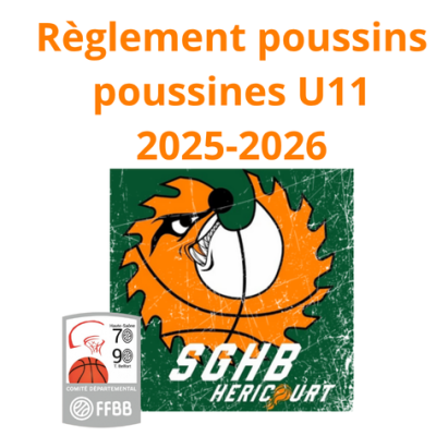 Règlement poussins poussines U11 2025-2026